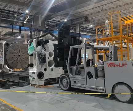 CNC machinery installation Versa-Lift Mexico facility plant relocation AZVIR